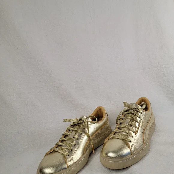 PUMA 50th Anniversary Golden Suede Metallic Leather Sneaker 1968 Women's Size 6 - Picture 6 of 14